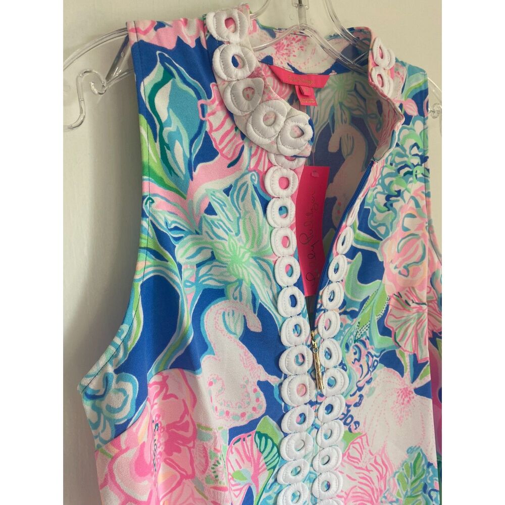 NWT Lilly Pulitzer Jane Shift Dress Size 10 Blue Pink Lace